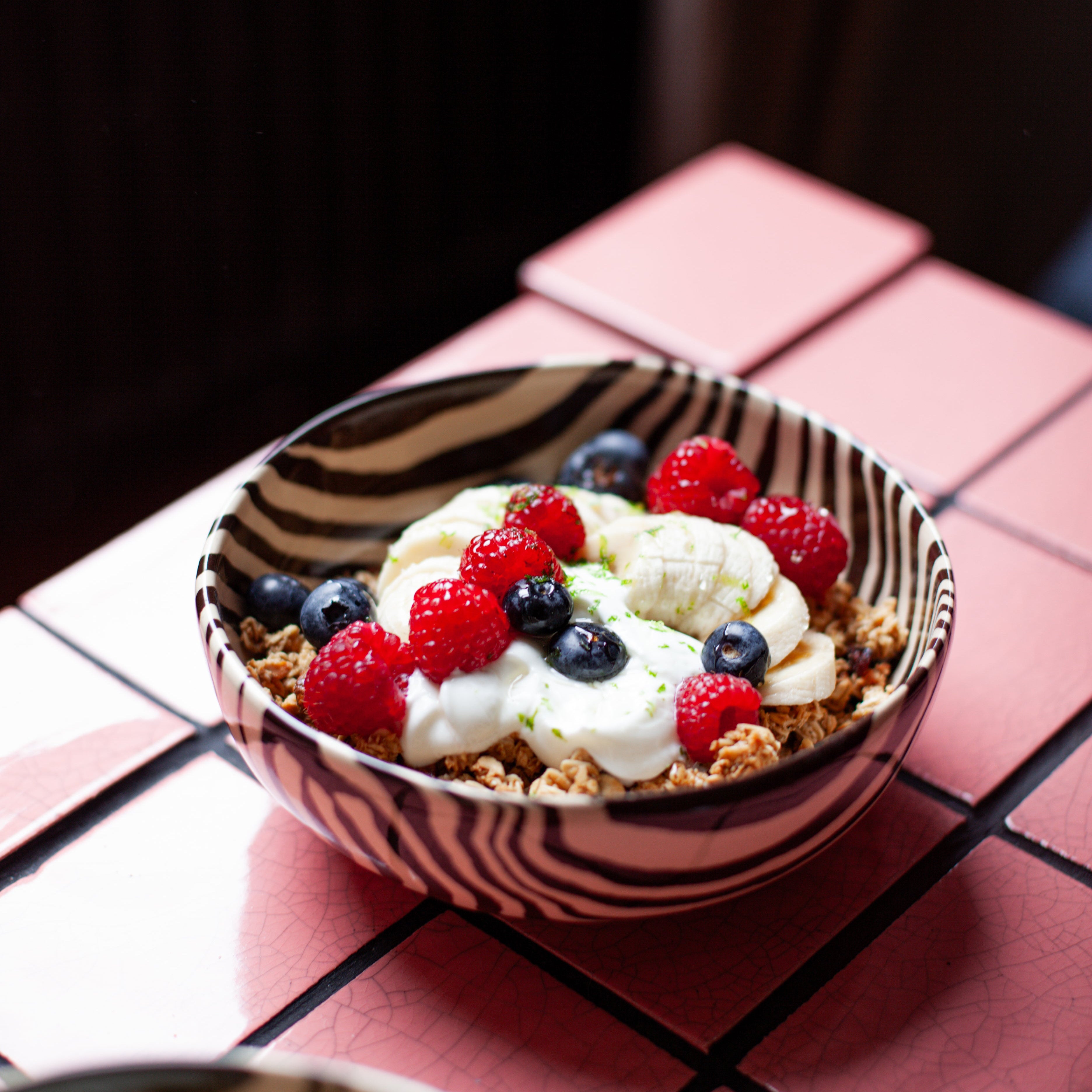 Brown & White Marble Cereal Bowl