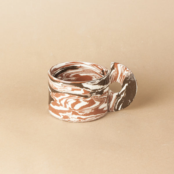 Brown Terracotta & White Space Mug