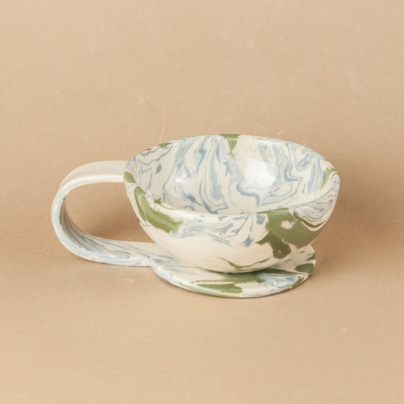 Blue Green & White 'ikigai'  Space Coffee Mug