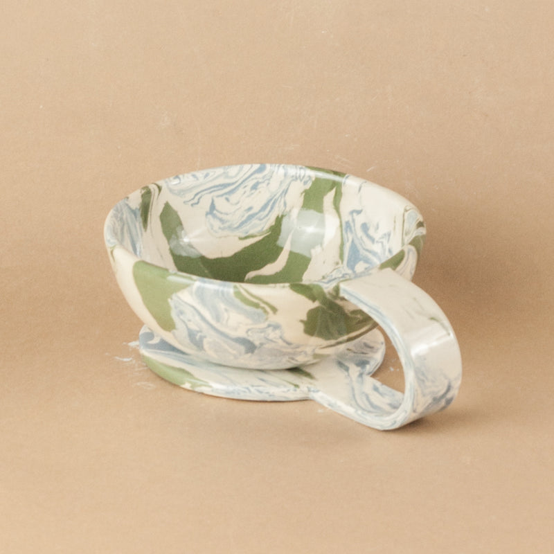 Blue Green & White 'ikigai'  Space Coffee Mug