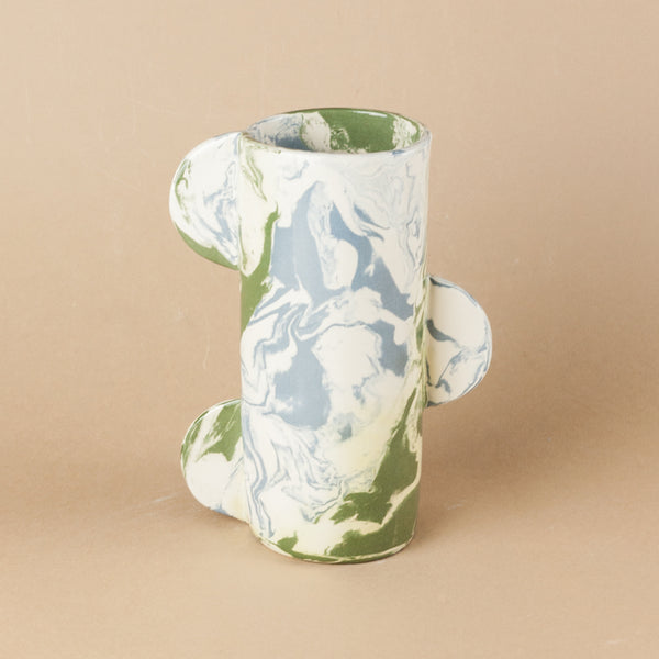 Blue, Green & White Space Mini Great Hey Vase
