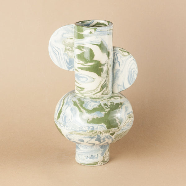 Blue, Green & White Space Profumo Vase