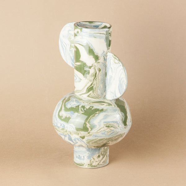 Blue, Green & White Space Profumo Vase