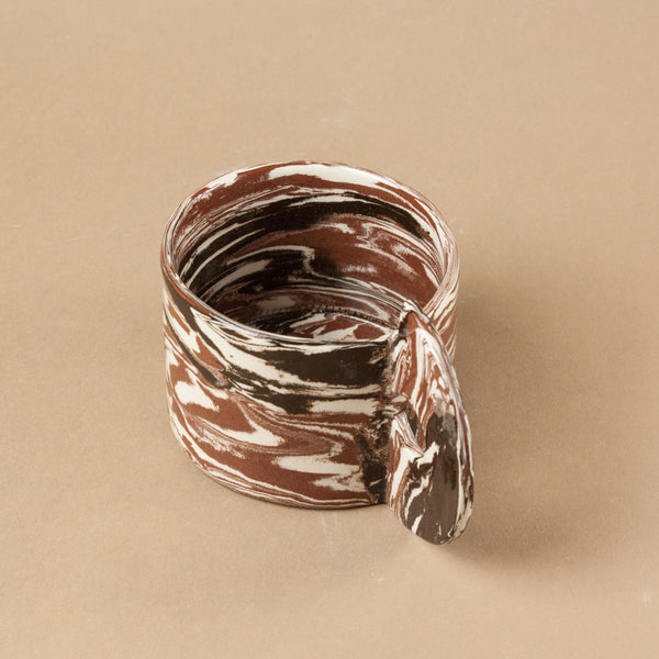 Brown Terracotta & White Space Mug