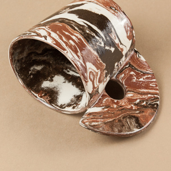 Brown Terracotta & White 'walter' Space Mug