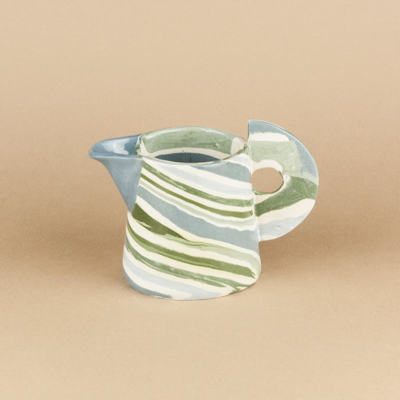 Blue, Green & White Lagoon Marble Milk Jug