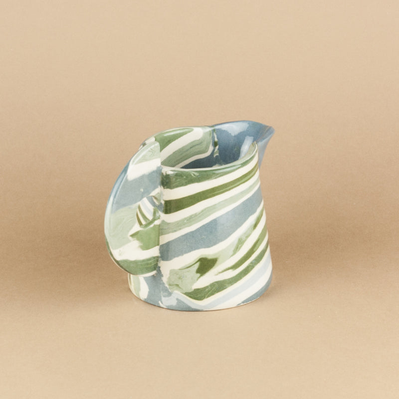 Blue, Green & White Lagoon Marble Milk Jug