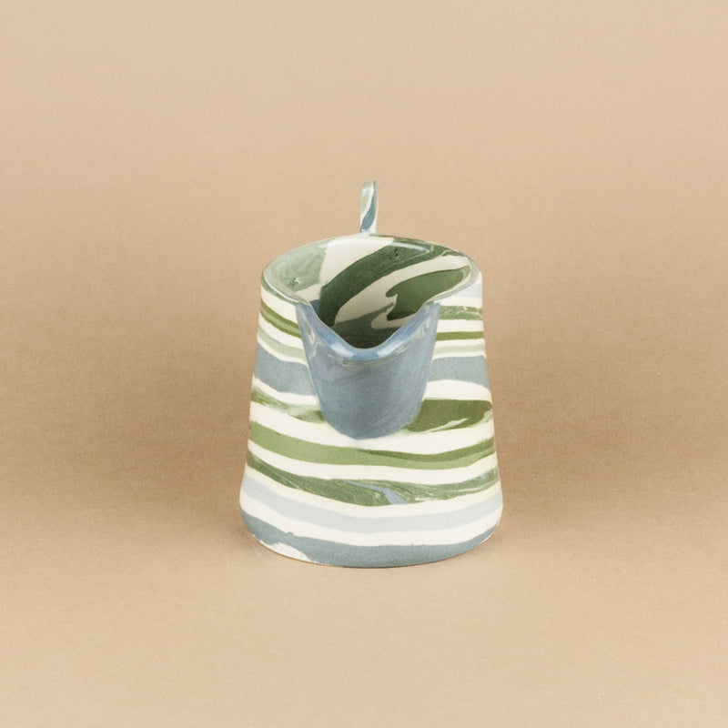 Blue, Green & White Lagoon Marble Milk Jug