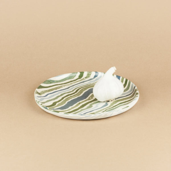Blue, Green & White Lagoon Marble Side Plate