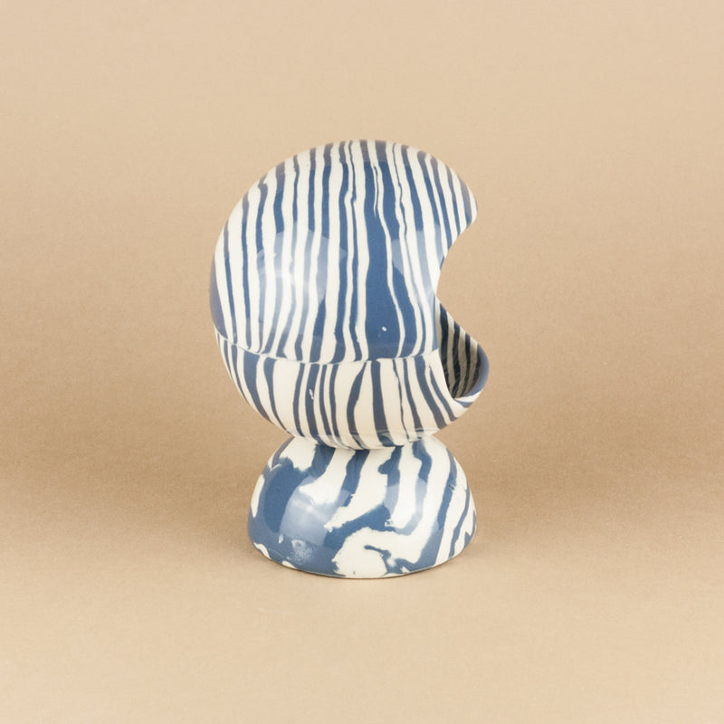 Blue & White Marble Salt Pig