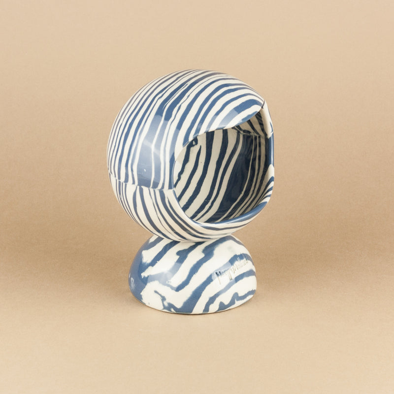 Blue & White Marble Salt Pig