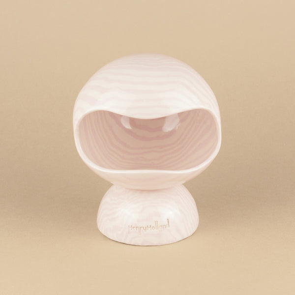 Soft Pink & White Marble Salt Pig