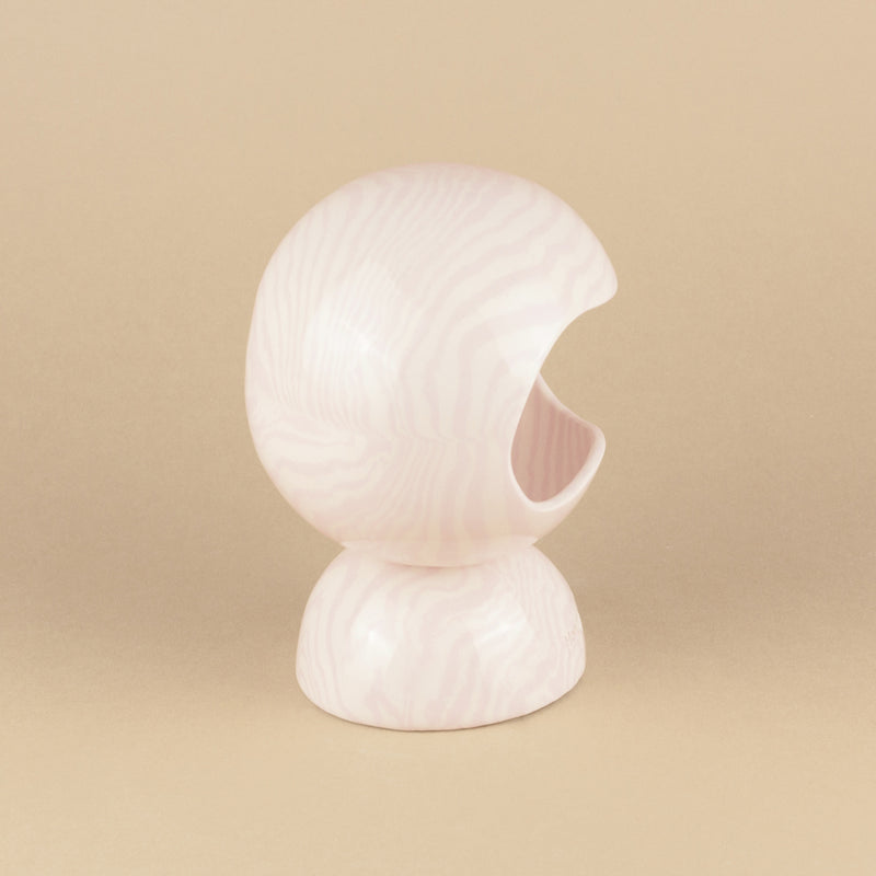 Soft Pink & White Marble Salt Pig