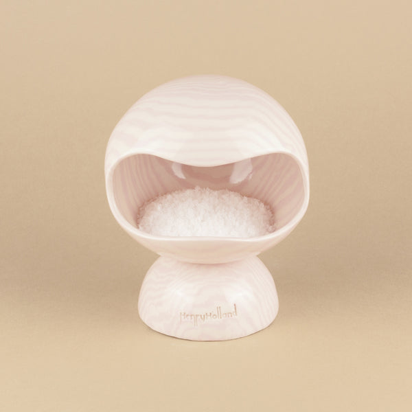 Soft Pink & White Marble Salt Pig