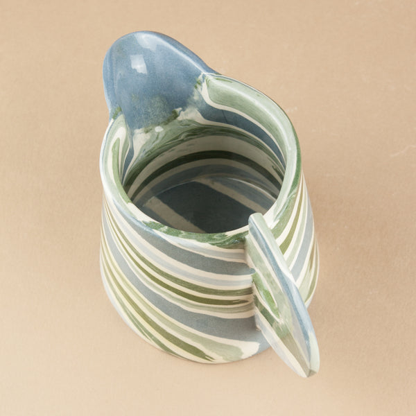 Blue, Green & White Lagoon Marble Milk Jug