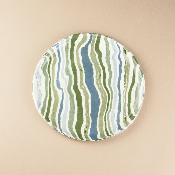 Blue, Green & White Lagoon Marble Side Plate