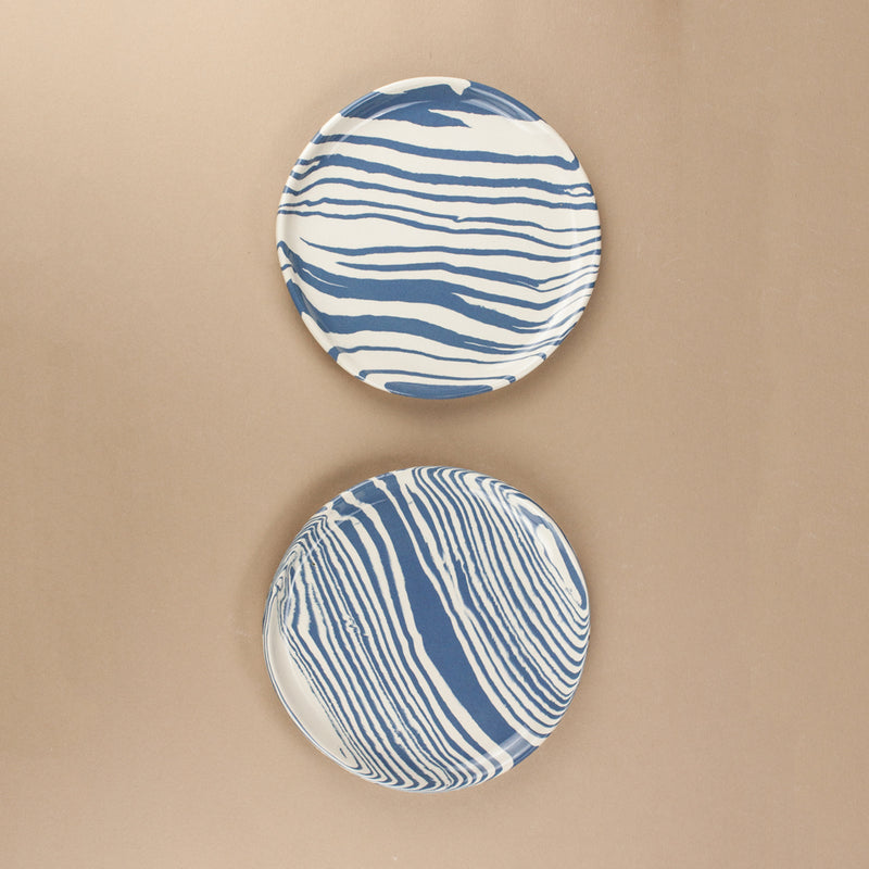 Set of 2 Blue & White Side Plates