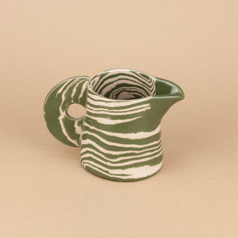 Green & Pink Milk Jug
