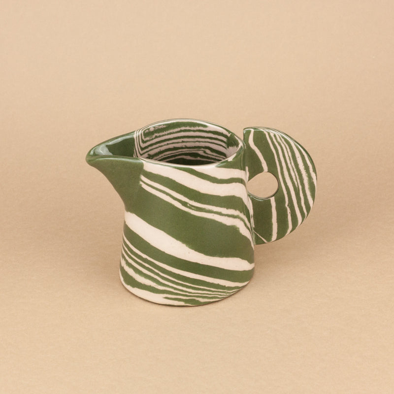 Green & Pink Milk Jug