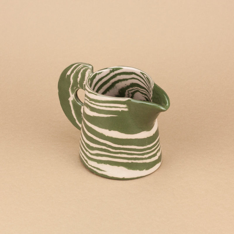 Green & Pink Milk Jug
