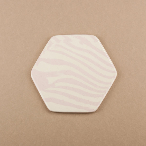 Set of 4 Pink and White Coaster