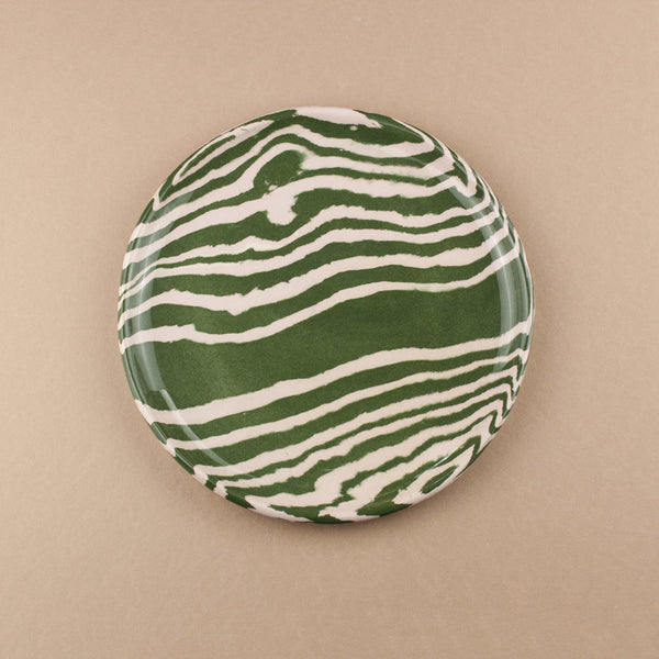 Set of 2 Green & Pink Side Plates