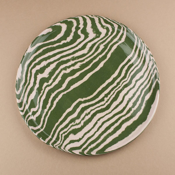 Green & Pink Dinner Plate