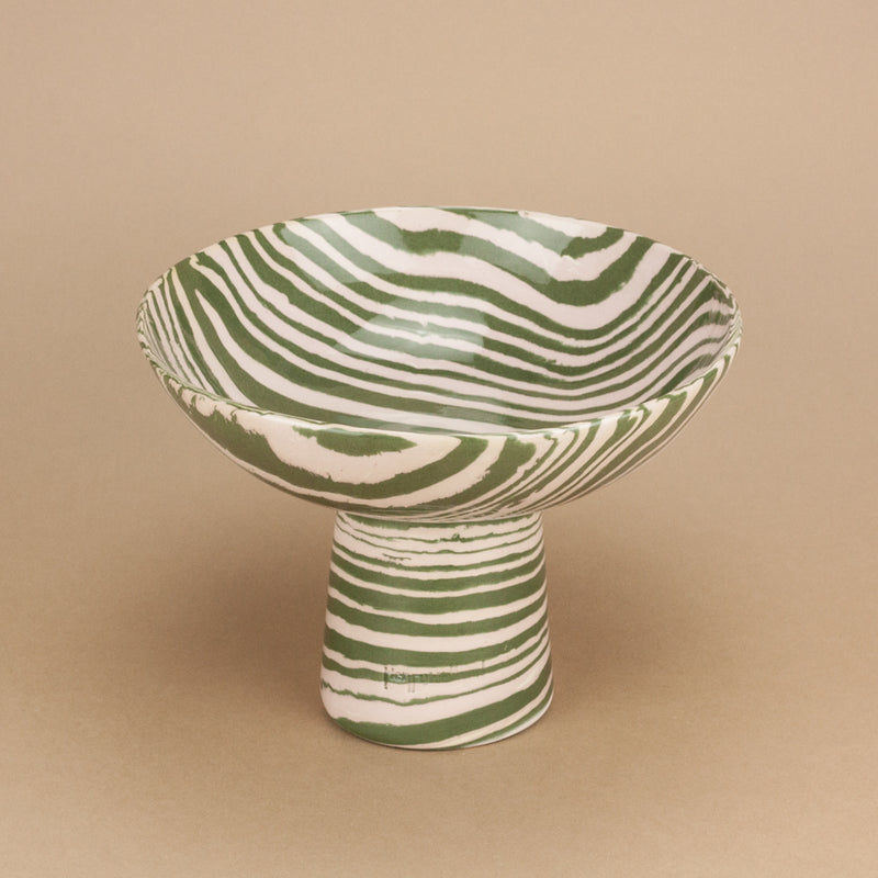 Green & Pink Medium Chalice Bowl