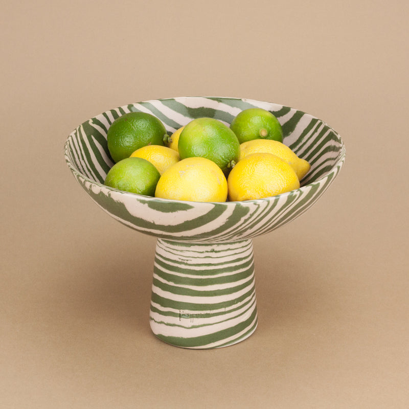 Green & Pink Medium Chalice Bowl