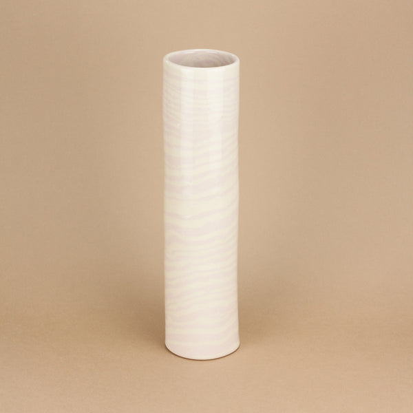 Pink & White Large Stem Vase