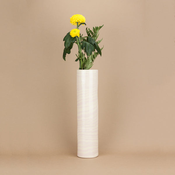 Pink & White Large Stem Vase