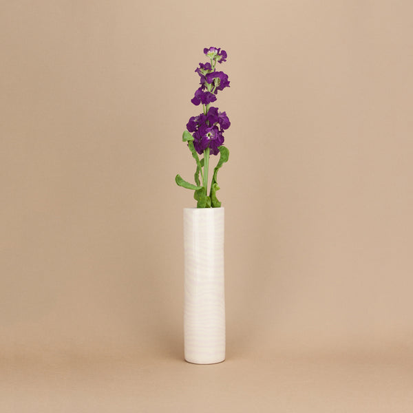 Pink & White Medium Stem Vase