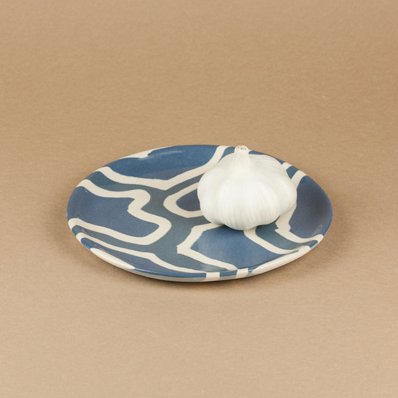 Blue & White Loopy Side Plate