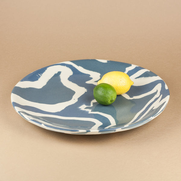 Blue & White Extra Large Loopy Platter