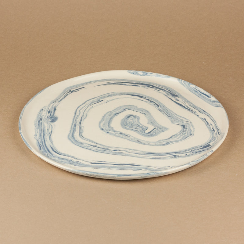 Blue & White Swirl Dinner Plate