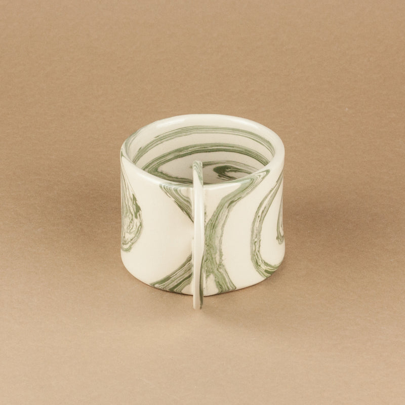 Green & White Swirl Mug