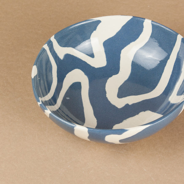 Blue & White Loopy Small Bowl