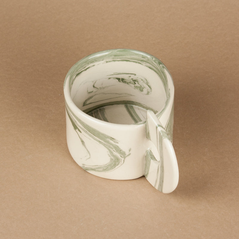 Green & White Swirl Mug