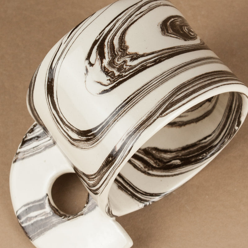 Brown & White Swirl Mug