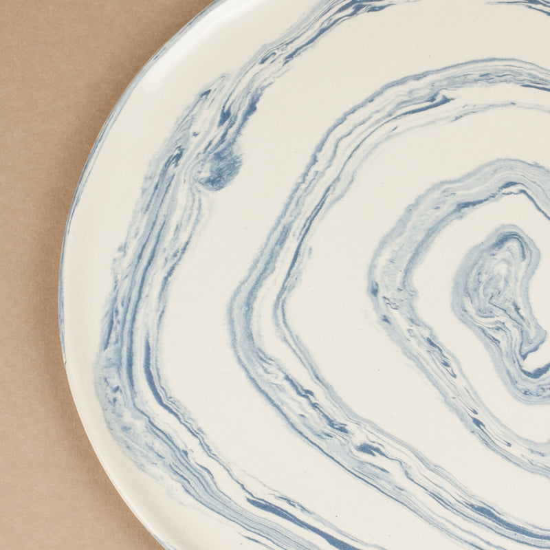 Blue & White Swirl Dinner Plate
