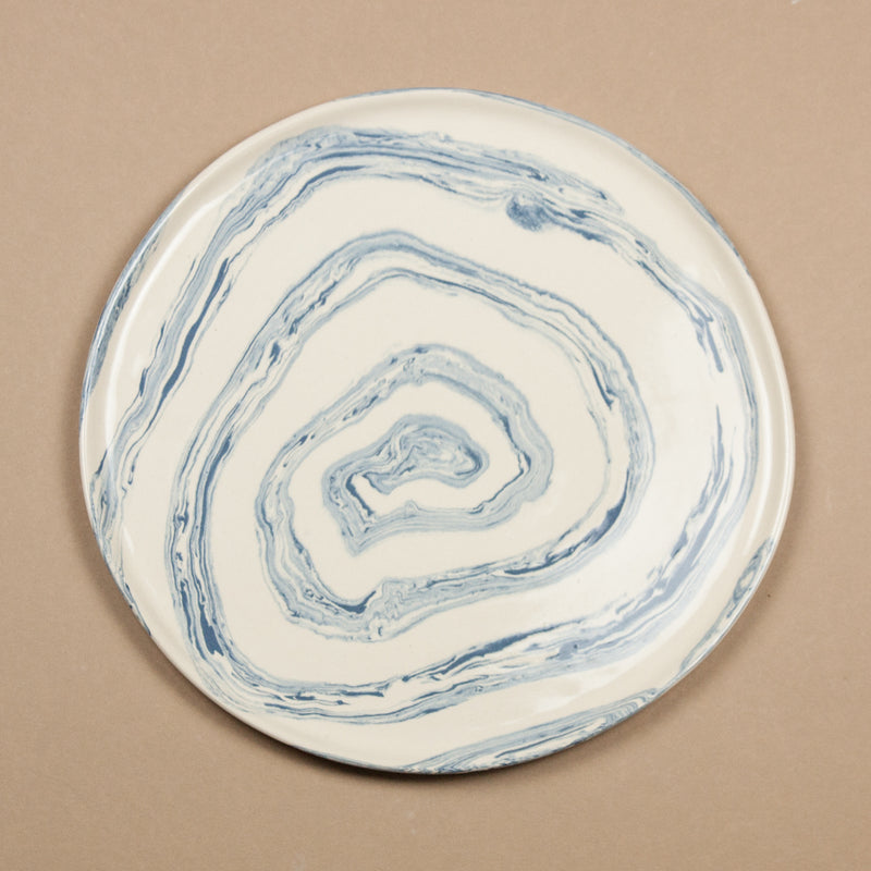 Blue & White Swirl Dinner Plate