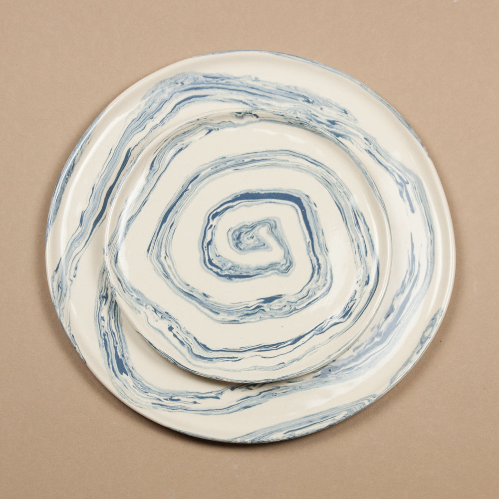 Blue & White Swirl Side Plate