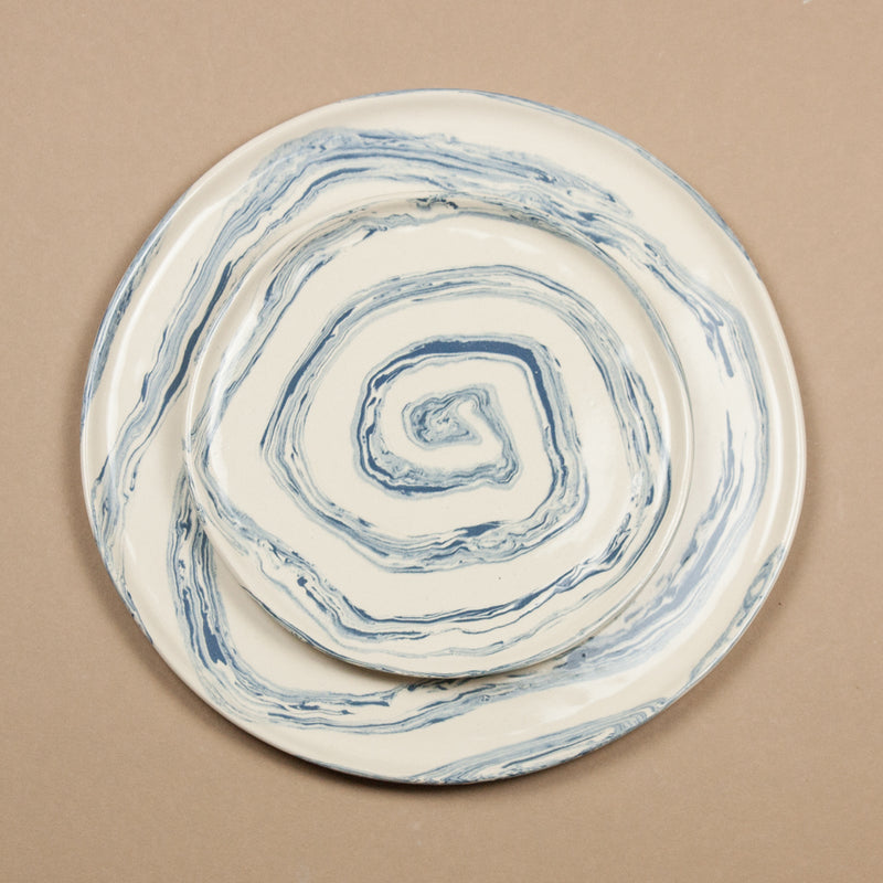 Blue & White Swirl Side Plate