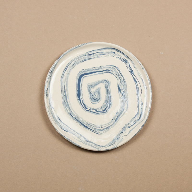 Blue & White Swirl Side Plate