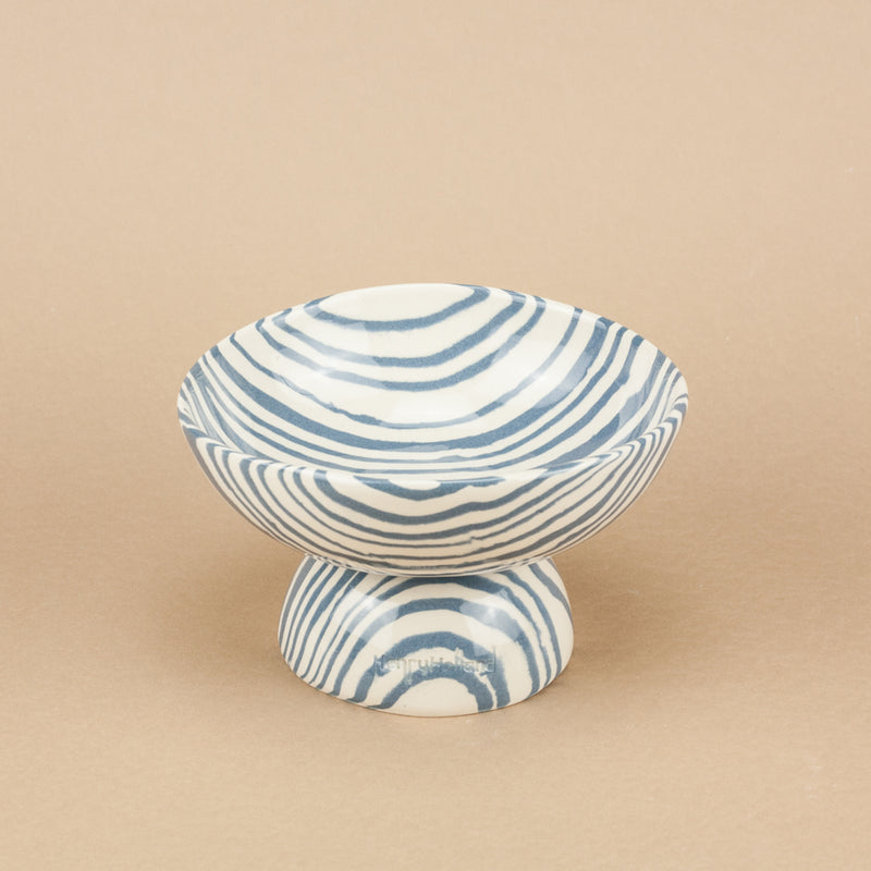 Blue & White Small Shorty Chalice Bowl