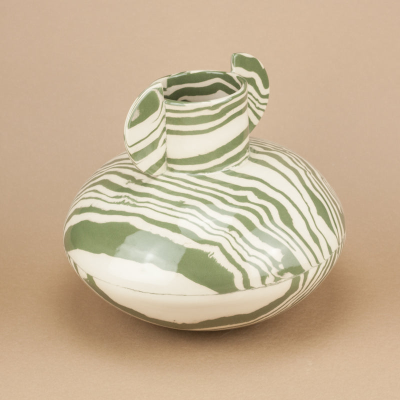 Green & White Maxi Tudor Vase