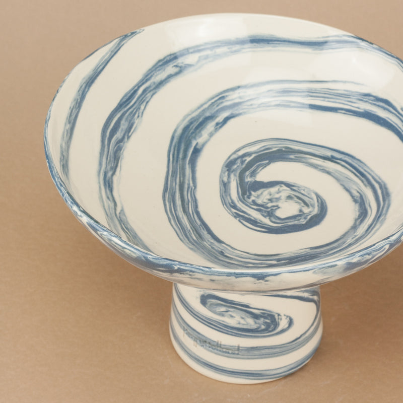 Blue & White Medium Swirl Chalice