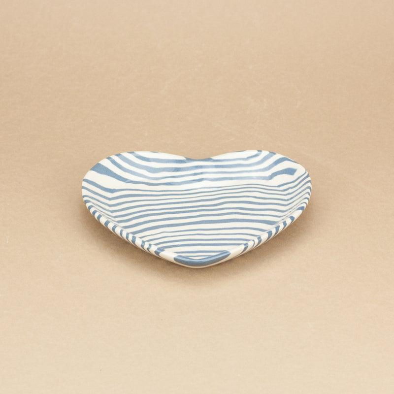 Blue and White Heart plate