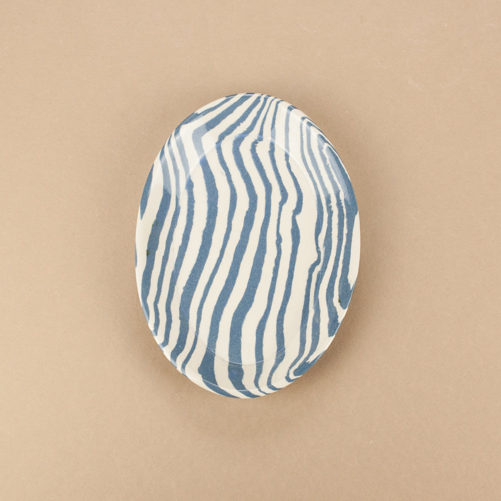 Blue & White Oval Tapas Plate
