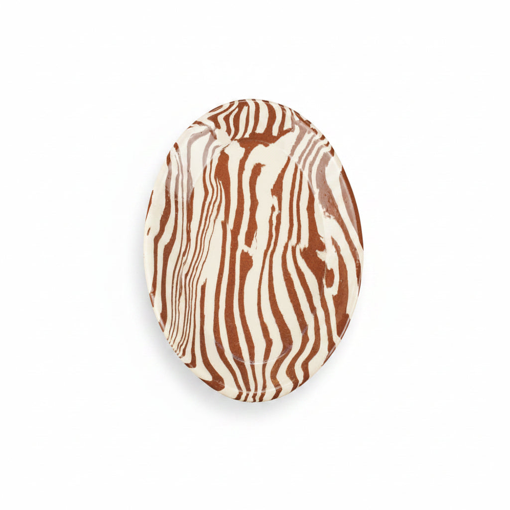 Mix Set of 4 Terracotta & White Marble Tapas Plate